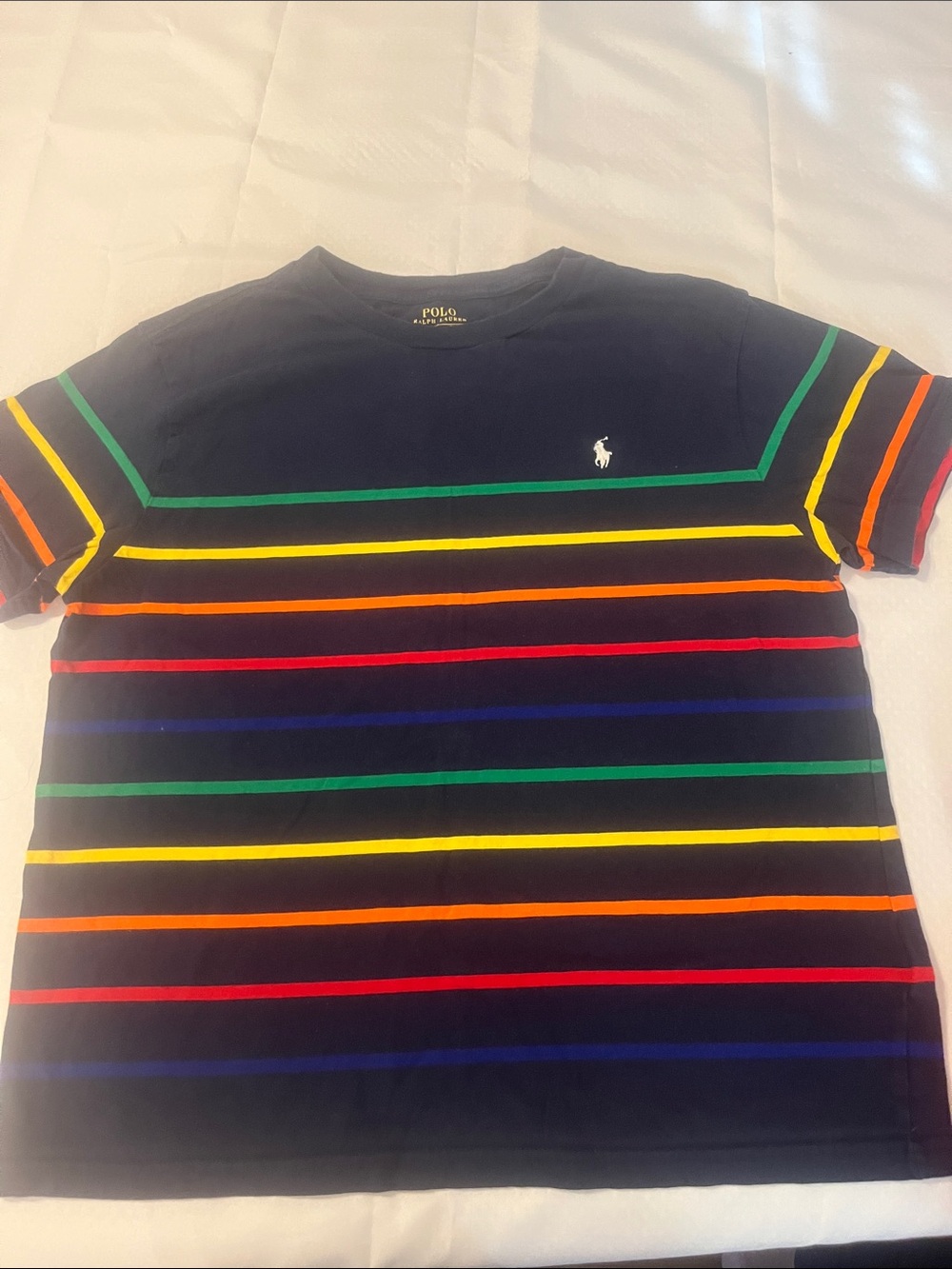 Polo by Ralph Lauren Navy Tee with Rainbow